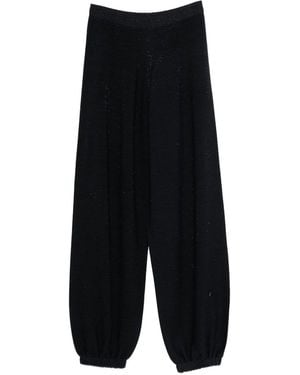 Fabiana Filippi Wool And Cotton Trousers - Black