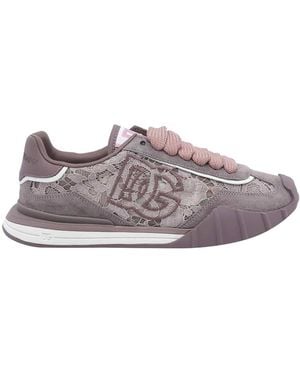 Dolce & Gabbana Lilac Dg Atlhetic Trainers - Brown