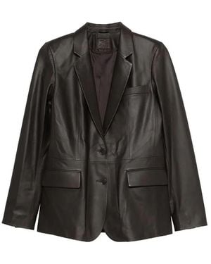 DESA NINETEENSEVENTYTWO Leather Classic Blazer - Black