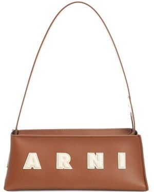 Marni Leather Shoulder Bag - Brown