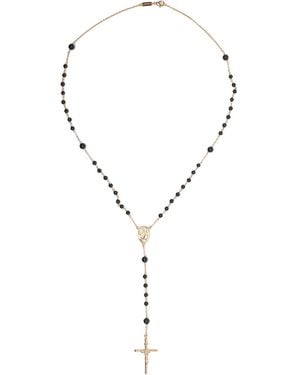 Dolce & Gabbana Scollo Stile Rosario Dorato - Nero