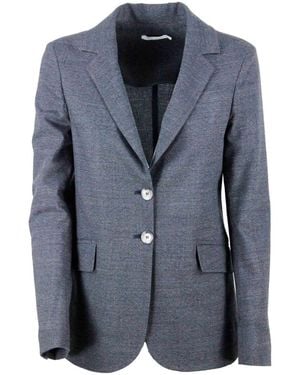 Barba Napoli Single-Breasted Jacket - Blue