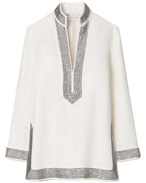 Tory Burch Linen Tunic - White