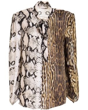 Roberto Cavalli Tech Fabric Shirt - Natural