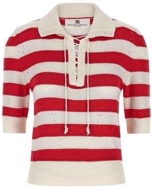 Ermanno Scervino Crochet Shirt Polo - Red