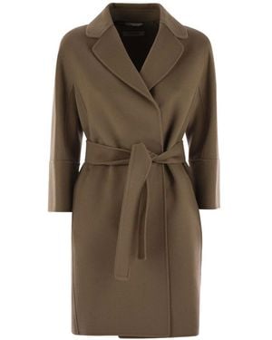 Max Mara Abrigo Midi - Marrón