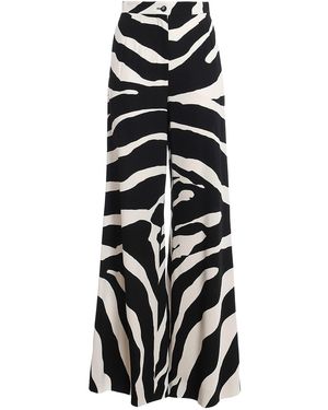 Dolce & Gabbana Zebra-Striped Palazzo Pants - White