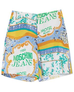 Moschino Short Trousers Crack Printing - Blue