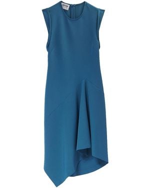 Moschino Asymmetrical Shutted Dress - Blue