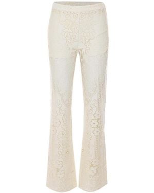Sea Cream Arianna Lace Trousers - Natural