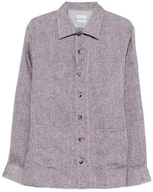 Brunello Cucinelli Linen Shirt - Purple