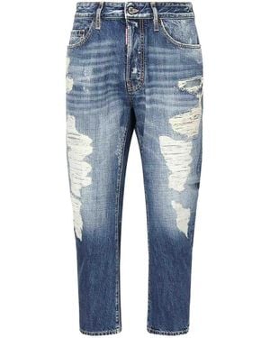 DSquared² Fraded Wash Bro Jeans - Blue