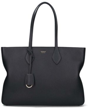 Ferragamo Large Tote Bag - Black