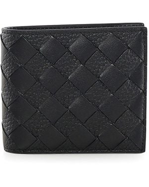 Bottega Veneta Intrecciato Bi-Fold Wallet - Black
