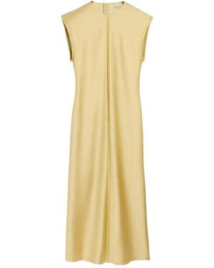 Ami Paris Raw-Edge Long Dress - Yellow