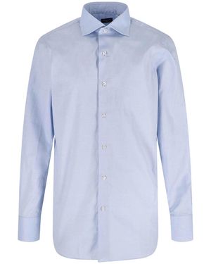 Finamore 1925 Cotton Shirt - Blue