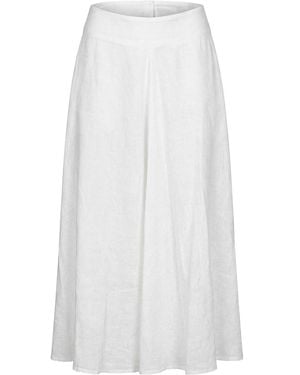 120% Lino Long Skirt - White