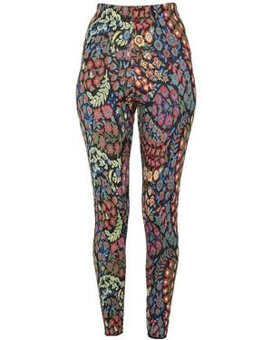 Etro Jacquard Wool Blend Top And Leggings - Black