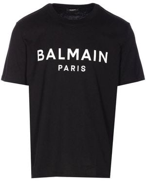 Balmain Print T-Shirt - Black