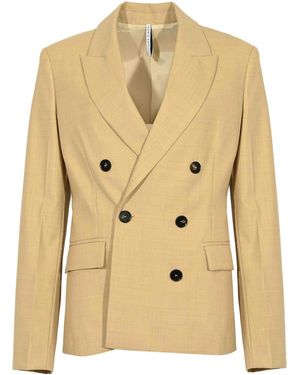 Liviana Conti Farrel Double-Breasted Jacket - Natural