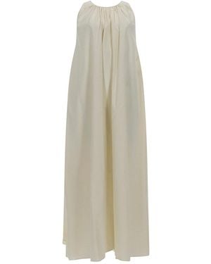 Alysi Long Cotton Dress - White