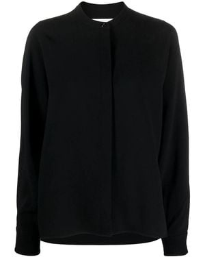 Jil Sander Mandarin Collar Shirt - Black