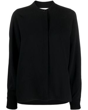 Jil Sander Mandarin Collar Shirt - Black