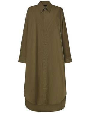 Frankie Shop Bloom Cotton Shirt Dress - Green