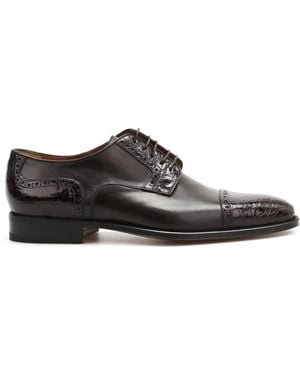 Corneliani Leather Derby Shoes - Brown