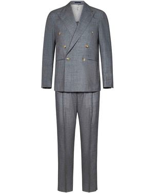 Franzese Collection Double-Breasted Suit Model - Grey