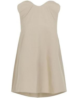 Carven Draped Back Top - Natural