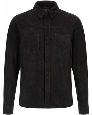 Giorgio Brato Suede Shirt Gloves - Black