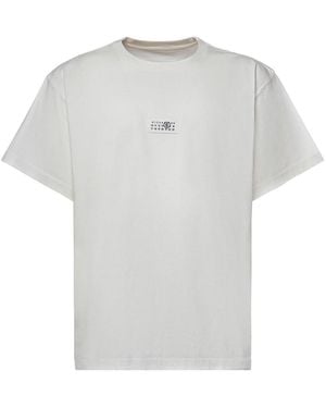 MM6 by Maison Margiela Numeric Jersey T-Shirt With Logo - White