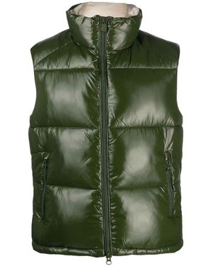 Save The Duck High-Shine Padded Gilet - Green