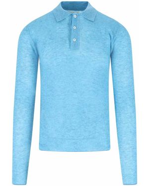 ERL Wool Polo Shirt - Blue
