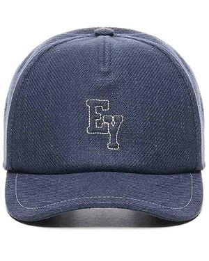 Eleventy Baseball Cap With Embossed Logo - Blue