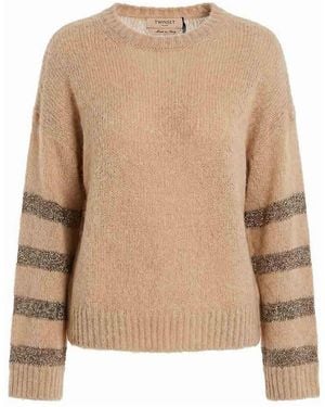 Twinset Round Neck Sweater - Natural