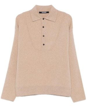 Jacquemus Merino Wool And Cashmere Sweater - Natural