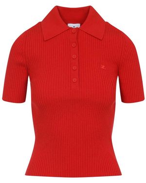 Courreges Signature Polo - Red