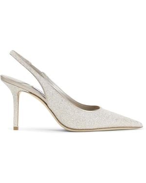 Jimmy Choo Love85 Caviar Glitter Pumps - White