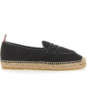 Thom Browne Espadrille Penny Varsity - Black