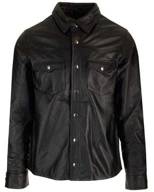 Giorgio Brato Leather Shirt - Black