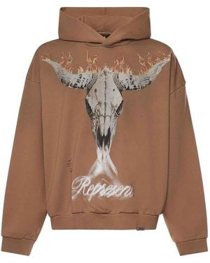 Represent British Cowboys Printed Sweatshirt - Brown