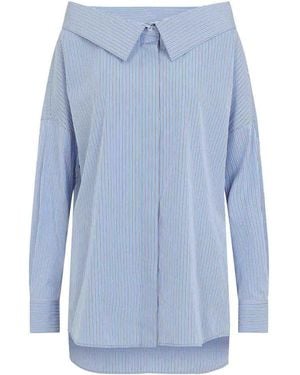 Balenciaga Oversized Stola Shirt - Blue