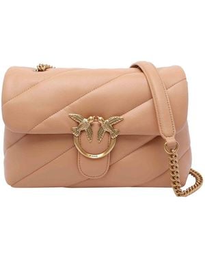 Pinko Love Puff Classic Crossbody Bag - Natural