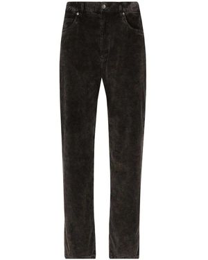 Dolce & Gabbana Wide Leg Denim Cotton Jeans - Black