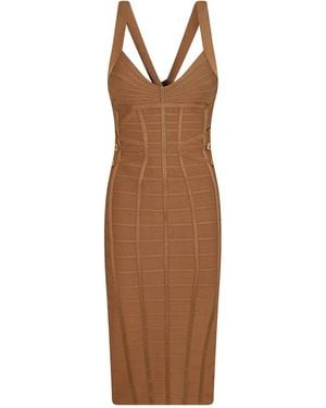 Elisabetta Franchi Knitted Dress - Brown