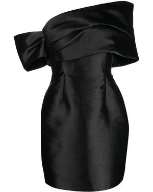 Solace London Edda Satin Mini Dress - Black