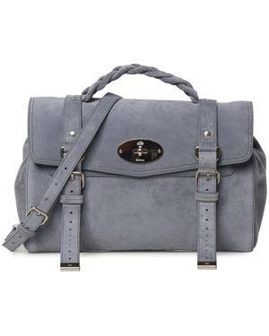 Mulberry Alexa Suede Handbag - Gray