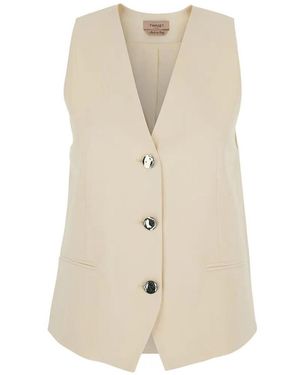 Twinset Gilet - Natural